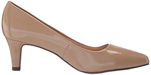 Easy Street Women's Pointe Dress Pump, Nude Patent, 9.5 X-Wide