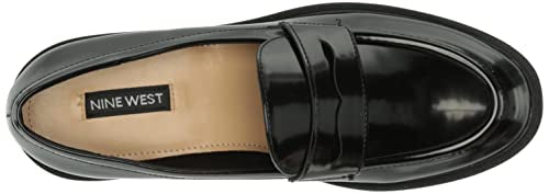 Nine West Women's MAIBEL3 Loafer, Black Patent, 8