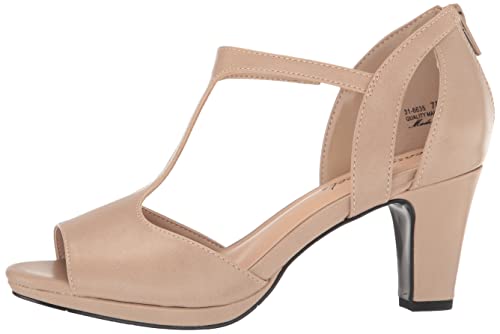 Easy Street Women's Flash Heeled Sandal, Nude Pearlized, 10