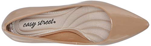 Easy Street Women's Pointe Dress Pump, Nude Patent, 9.5 X-Wide