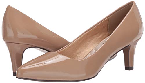 Easy Street Women's Pointe Dress Pump, Nude Patent, 9.5 X-Wide