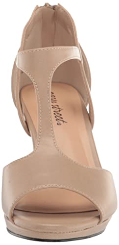 Easy Street Women's Flash Heeled Sandal, Nude Pearlized, 10