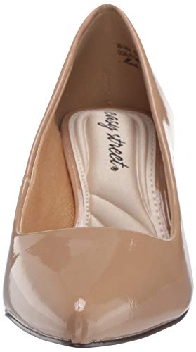 Easy Street Women's Pointe Dress Pump, Nude Patent, 9.5 X-Wide