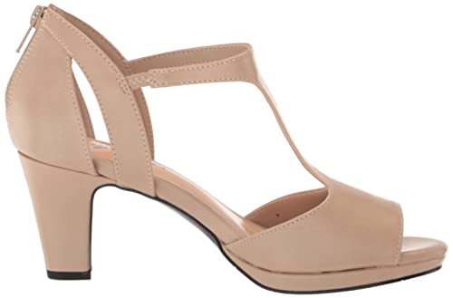 Easy Street Women's Flash Heeled Sandal, Nude Pearlized, 10