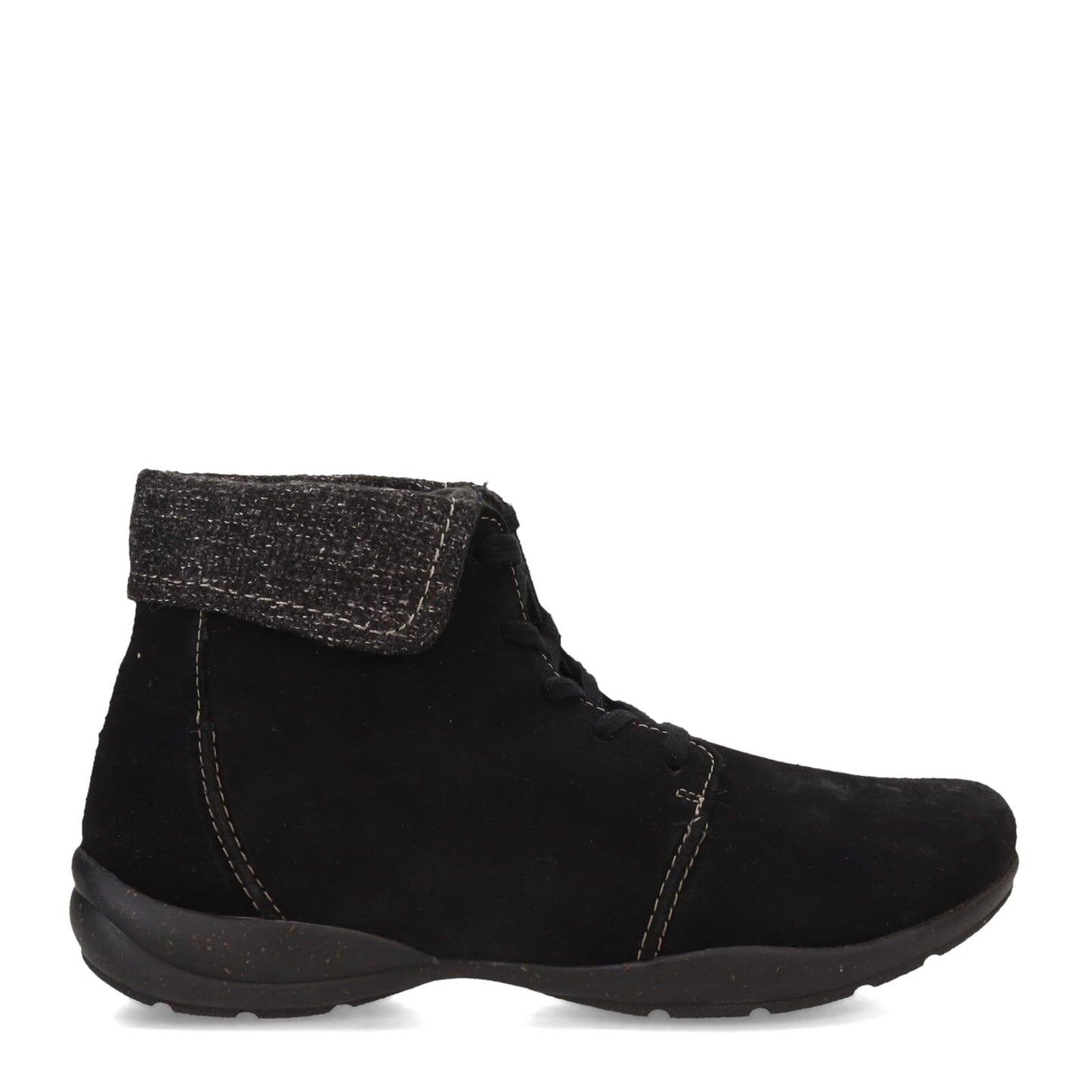 Clarks Women's Roseville Lace Ankle Boot, Black Suede, 7.5