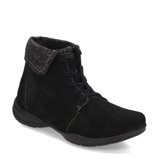 Clarks Women's Roseville Lace Ankle Boot, Black Suede, 7.5