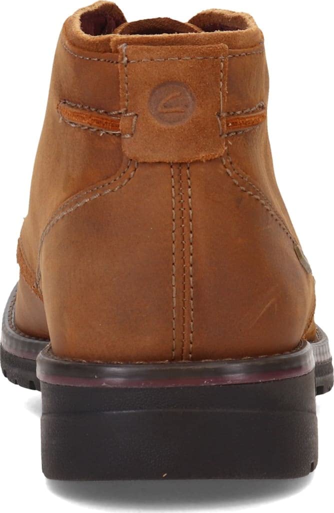 Clarks Men's Morris Peak Waterproof Chukka Boot, Dark Tan Leather, 10