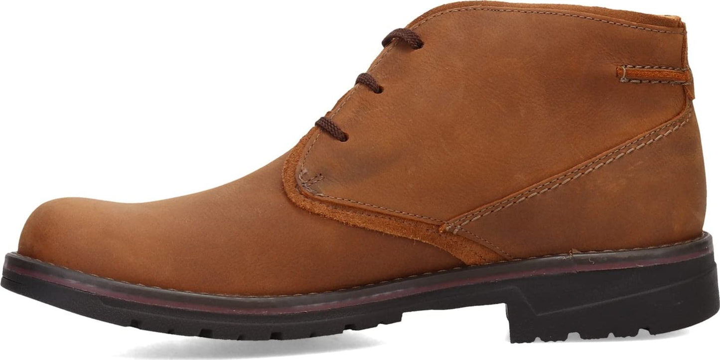 Clarks Men's Morris Peak Waterproof Chukka Boot, Dark Tan Leather, 10