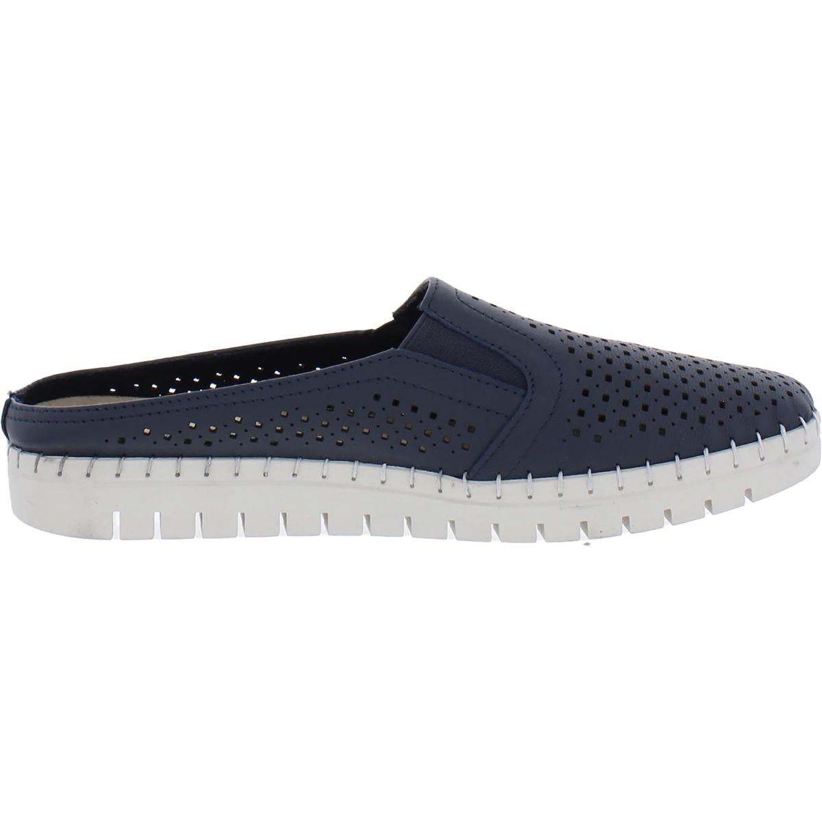 Bella Vita Women's Refresh Sneaker Slide Mule, Navy Leather, 9.5 Wide