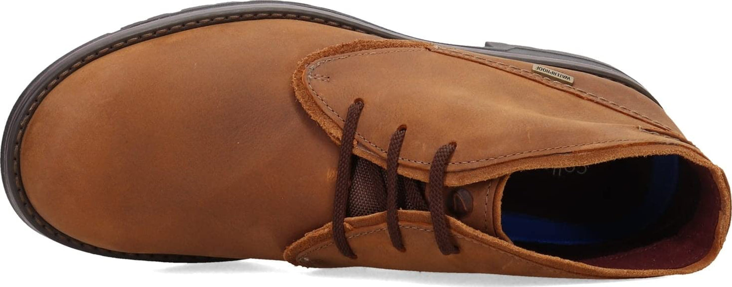 Clarks Men's Morris Peak Waterproof Chukka Boot, Dark Tan Leather, 10