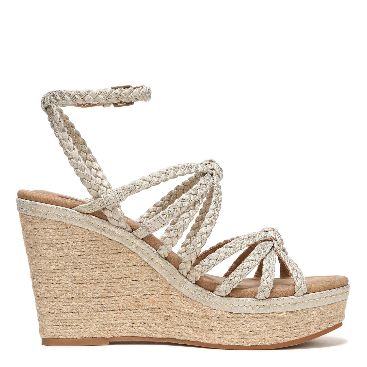 ZODIAC Womens Shana Espadrille Wedge Sandal, Gold, 10 US