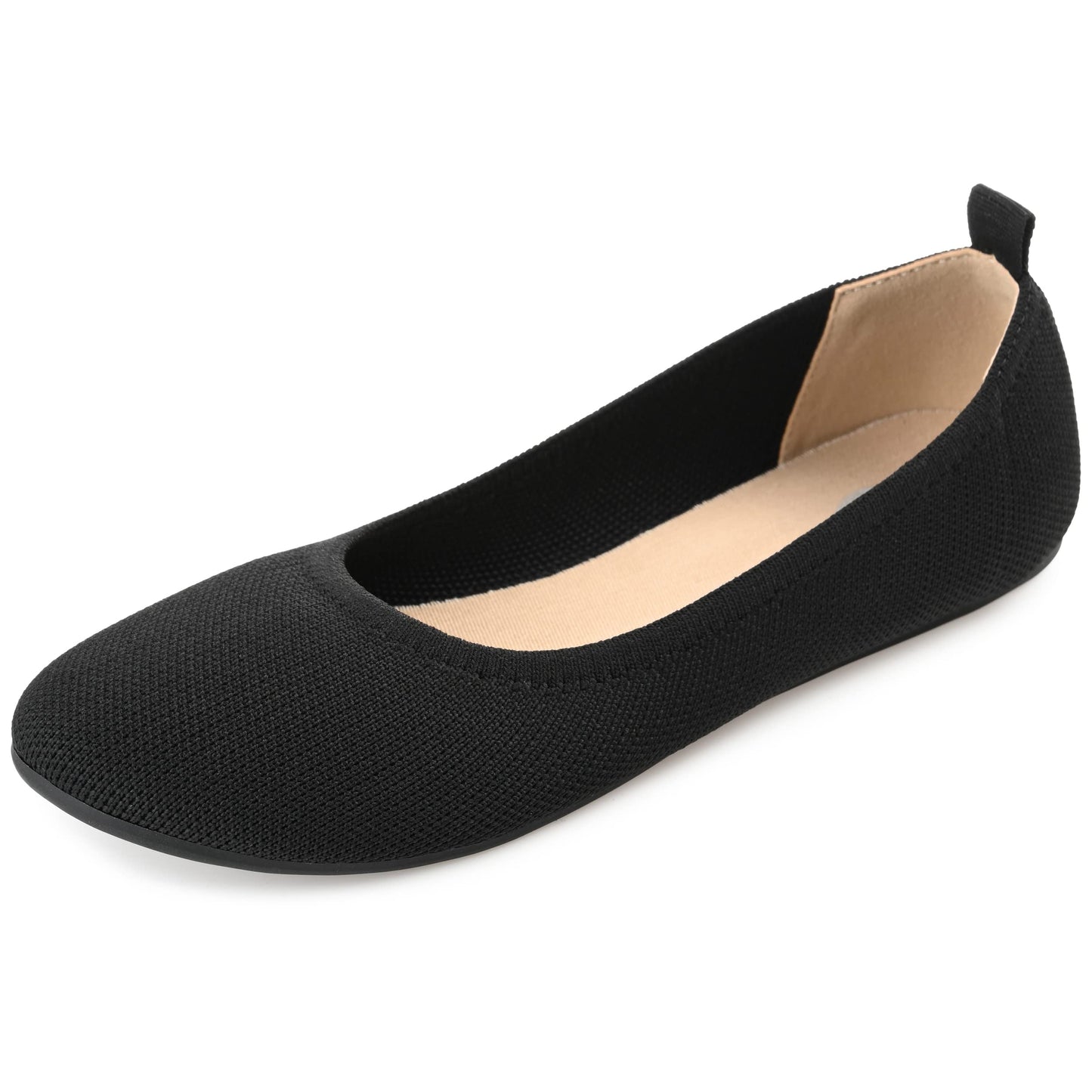 Journee Collection Women's JERSIE Ballet Flat, Black, 12