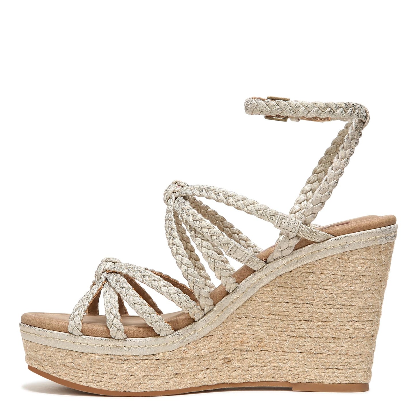 ZODIAC Womens Shana Espadrille Wedge Sandal, Gold, 10 US